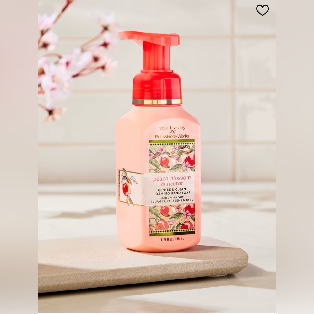 4 For $25Bath & Body Works Vera Bradley Peach Blossom & Nectar Foaming Hand Soap - Picture 6 of 6
